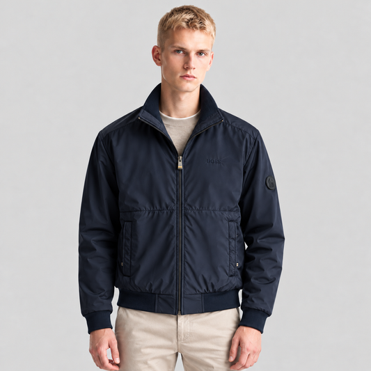 BOSS Zip Jacket With Double B Sleeve Badge