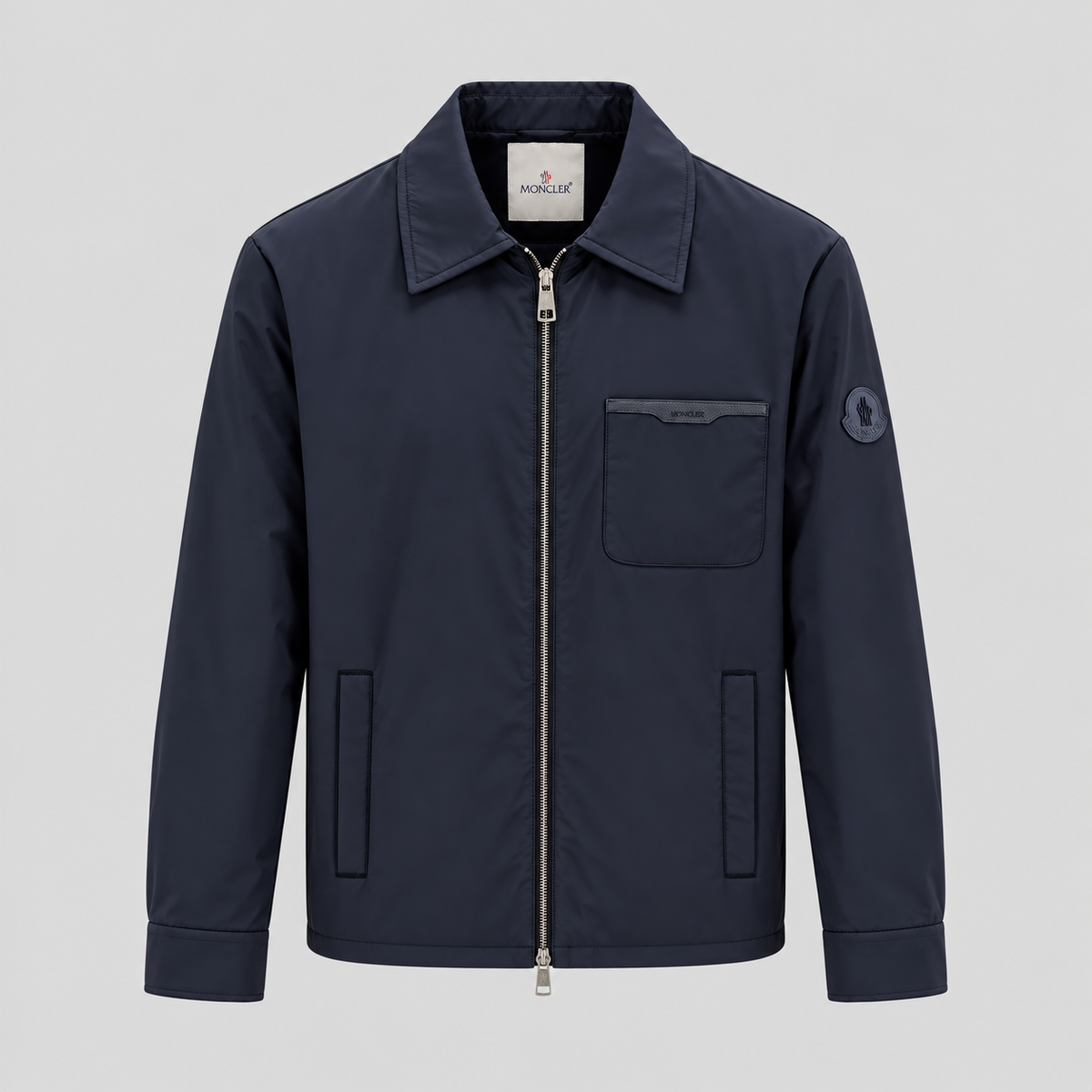 Moncler Zip Shirt Jacket With Chest Pocket