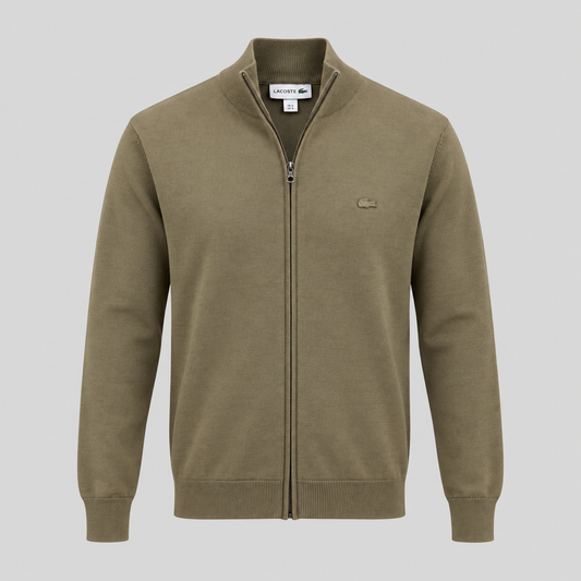 Lacoste Full-Zip Soft Wool Sweater