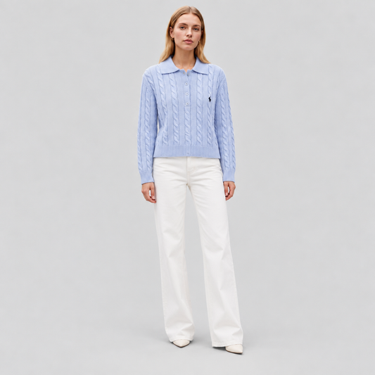 Polo Ralph Lauren Cable-Knit Polo Sweater