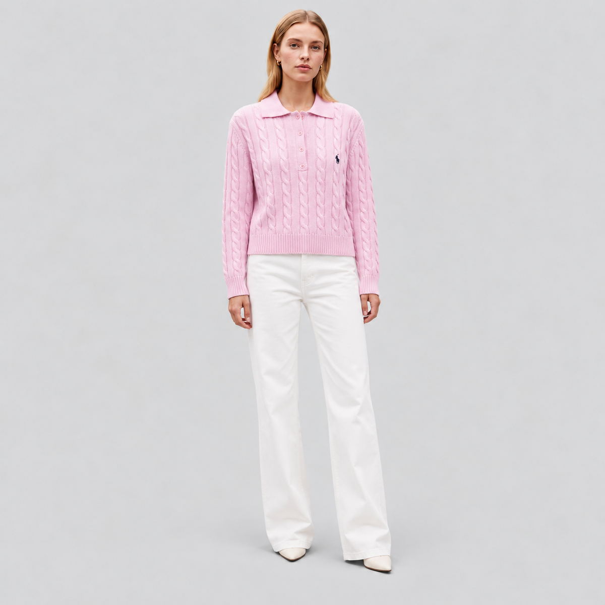 Polo Ralph Lauren Cable-Knit Polo Sweater