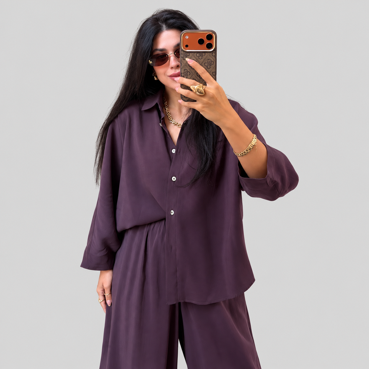 Oversized Shirt And Pants Set