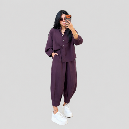 Oversized Shirt And Pants Set