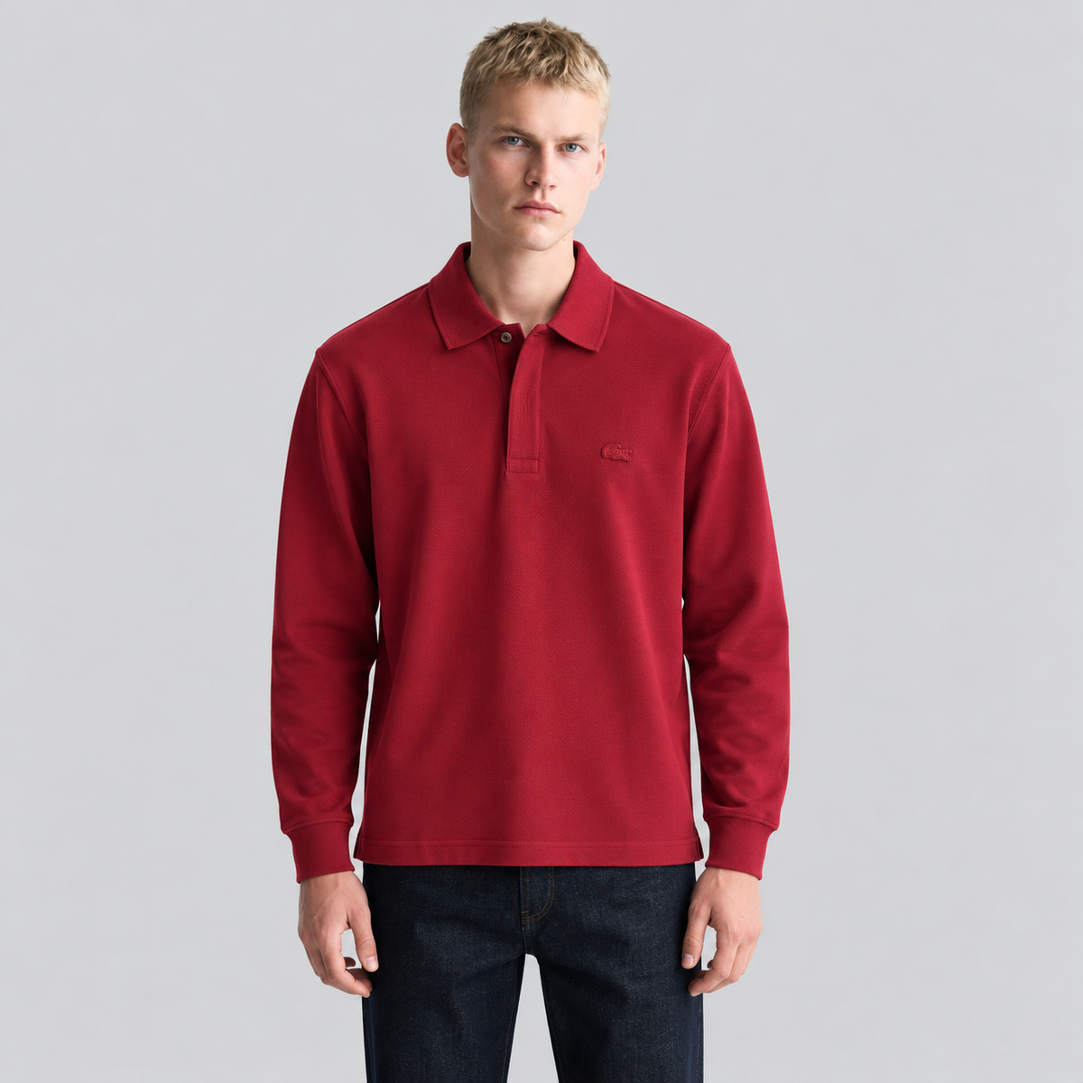 Lacoste Long-Sleeve Pique Polo Shirt