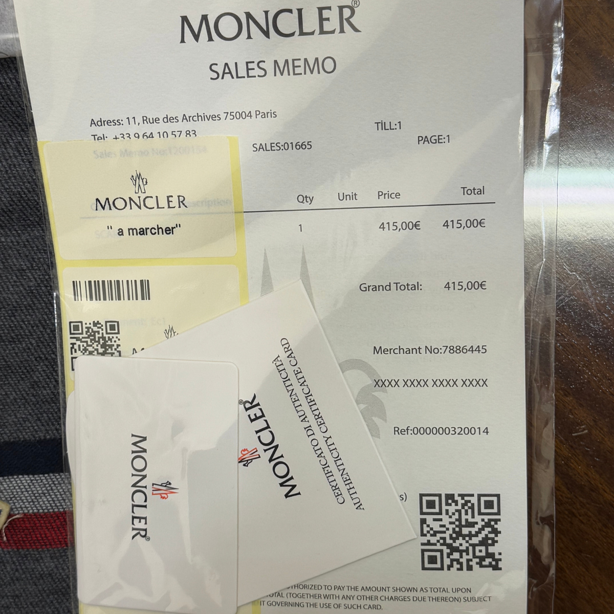 Moncler Tricolour Cotton Scarf