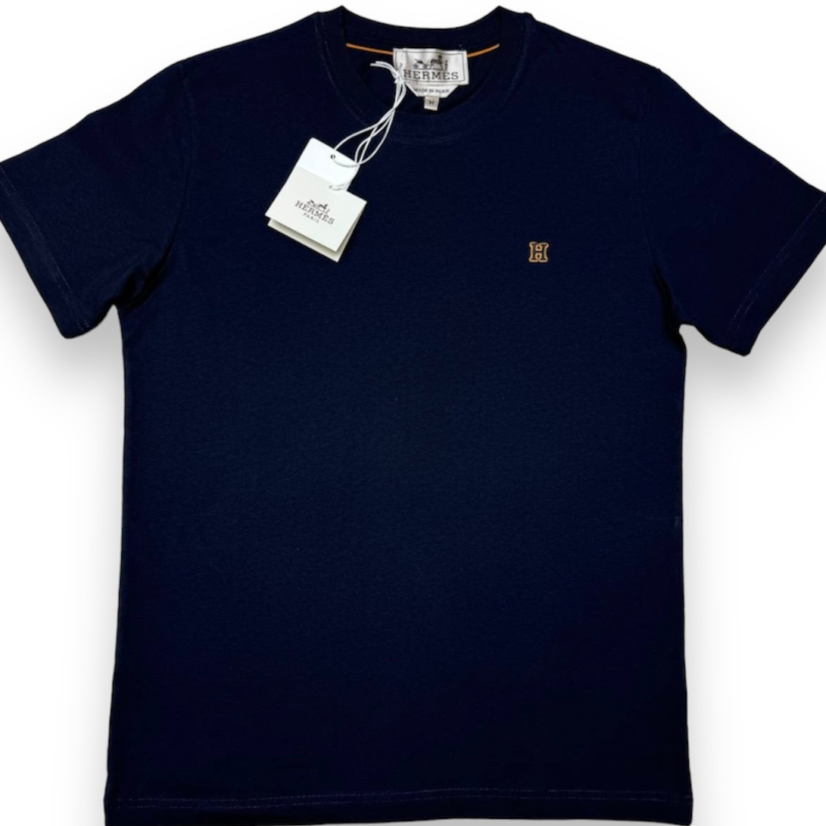 HERMES PARIS Tシャツ ネイビー L Hermes 