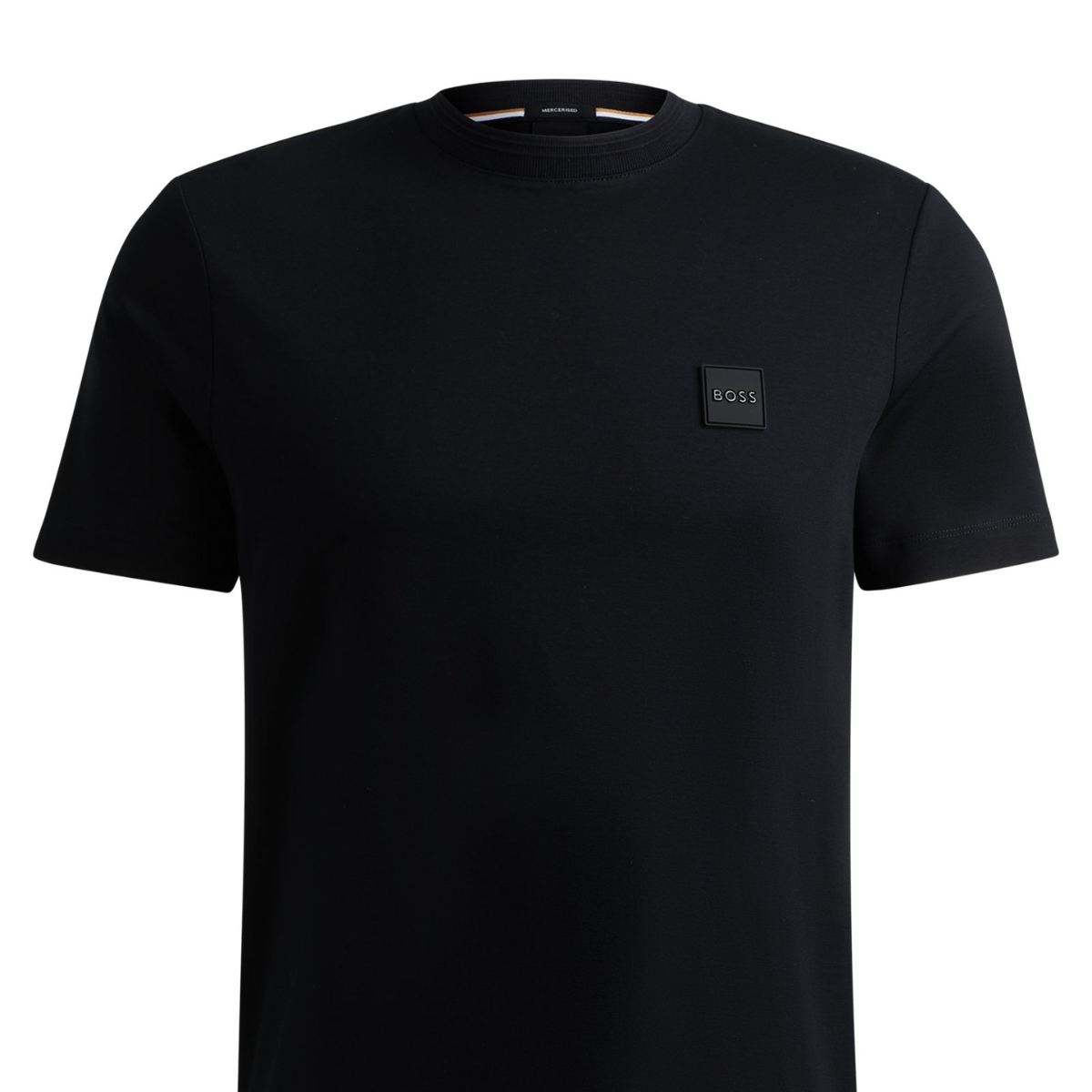 BOSS Cotton T-Shirt with Logo Patch