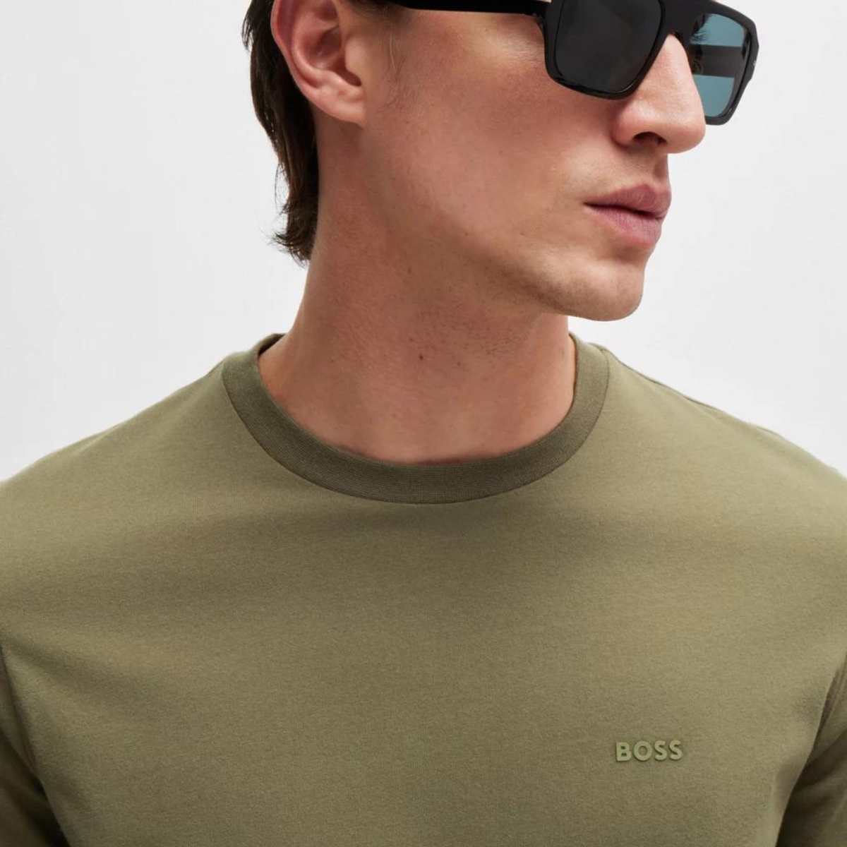 BOSS Cotton T-Shirt With Rubber-Print Logo
