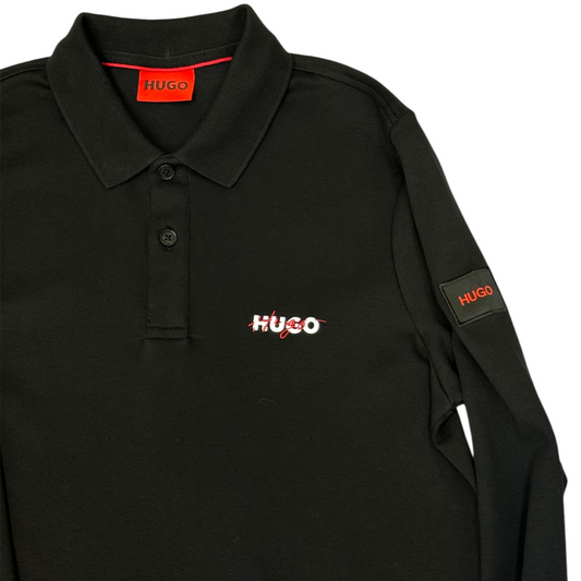 HUGO Cotton Black Polo Shirt