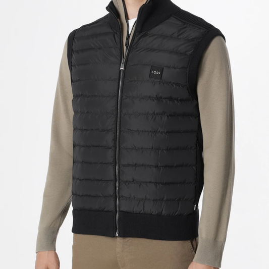 BOSS Logo-Patch Quilted Gilet