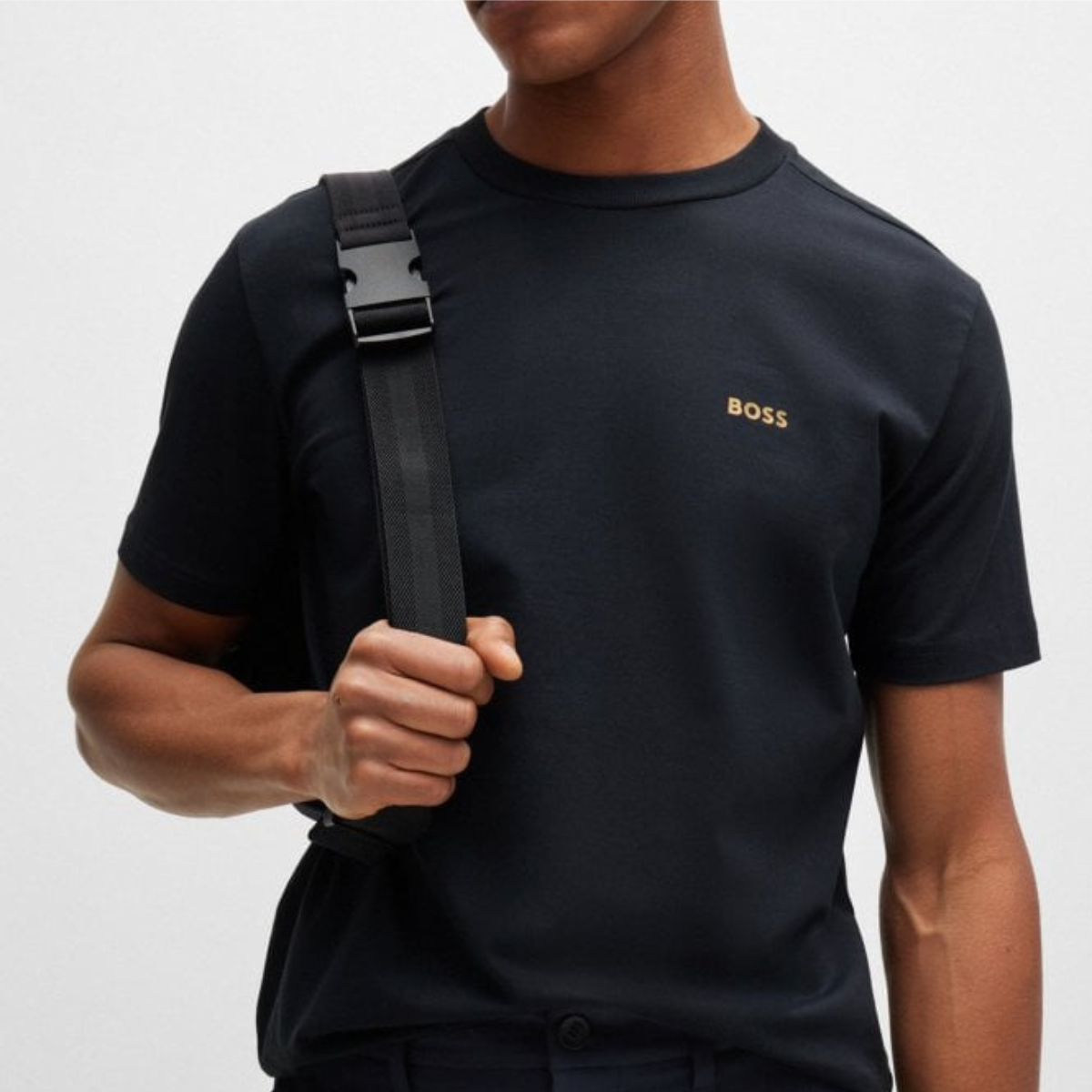 BOSS T-shirt In Cotton With Contrast Logo