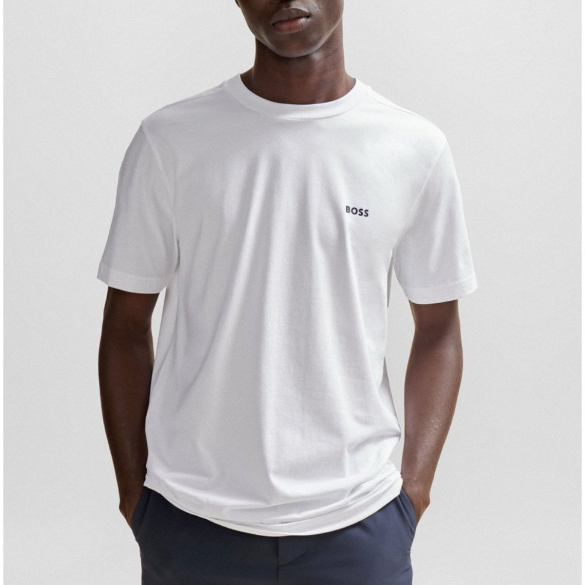 BOSS T-shirt In Cotton With Contrast Logo