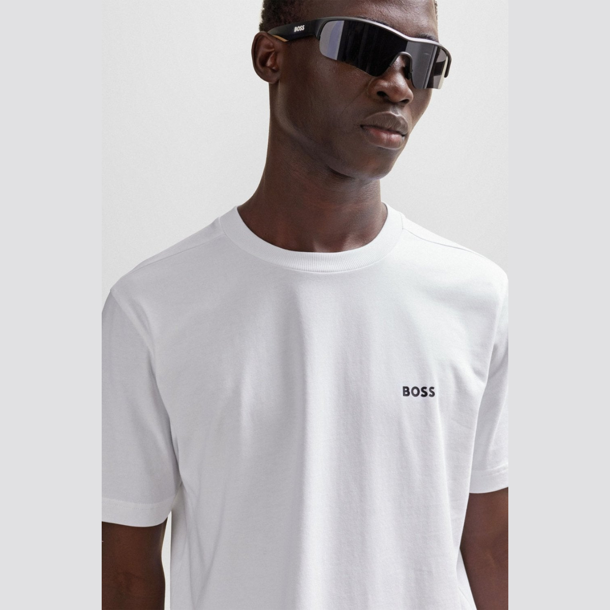 BOSS T-shirt In Cotton With Contrast Logo
