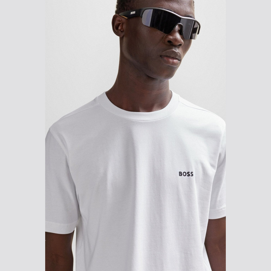 BOSS T-shirt In Cotton With Contrast Logo