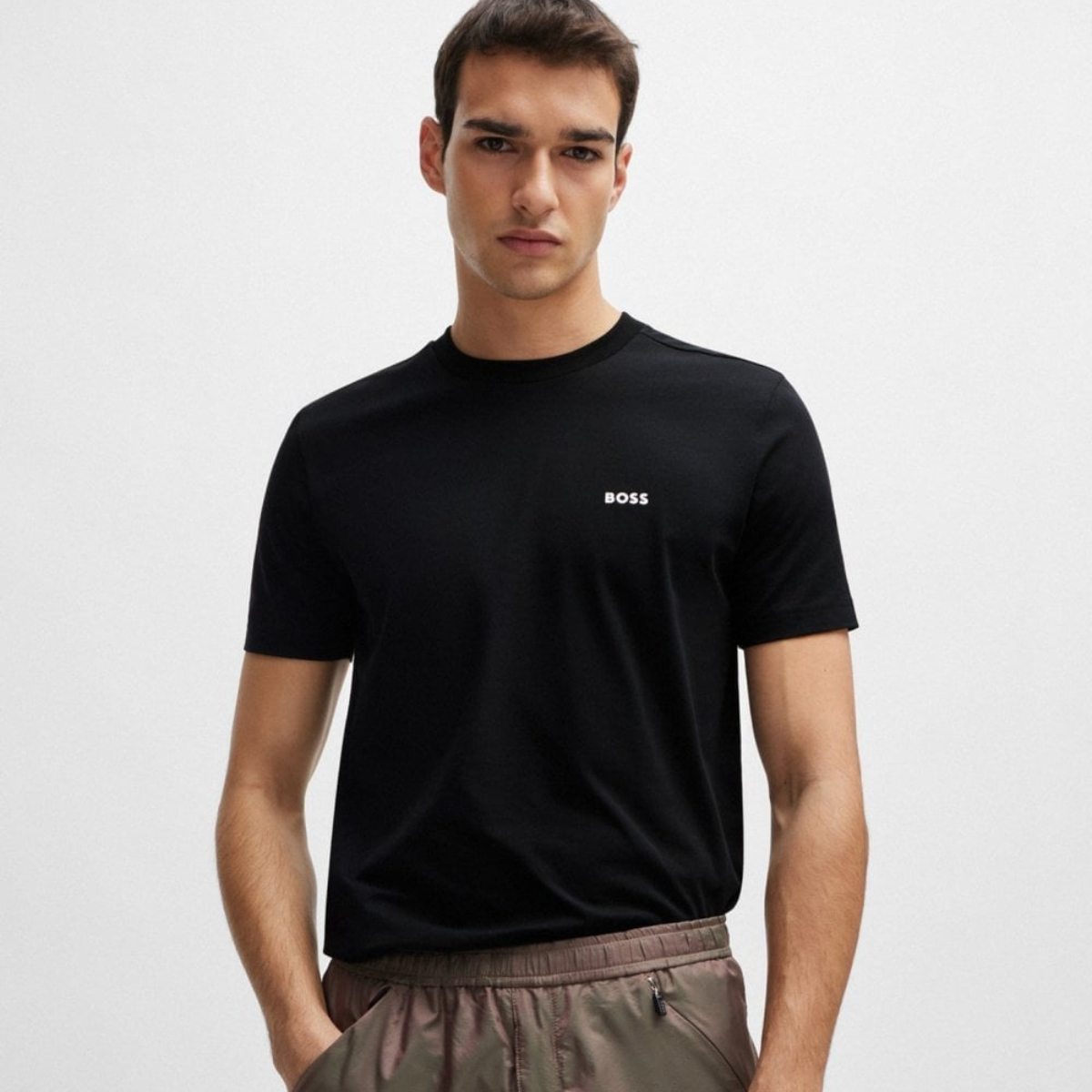 BOSS T-shirt In Cotton With Contrast Logo