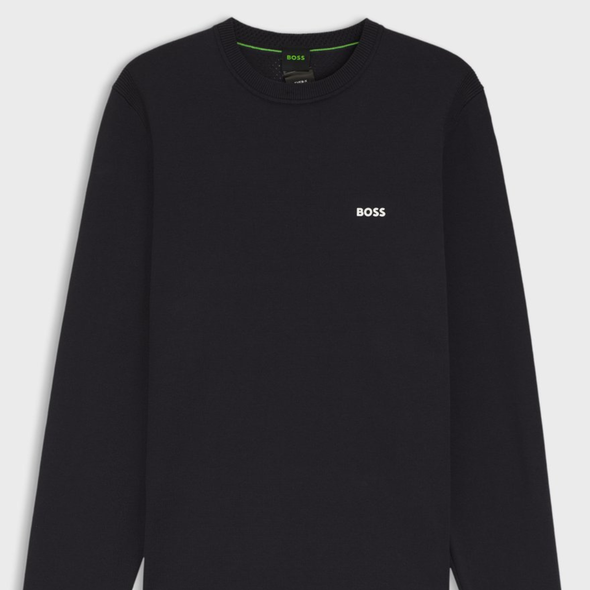 BOSS Cotton Sweater With Contrast Logo