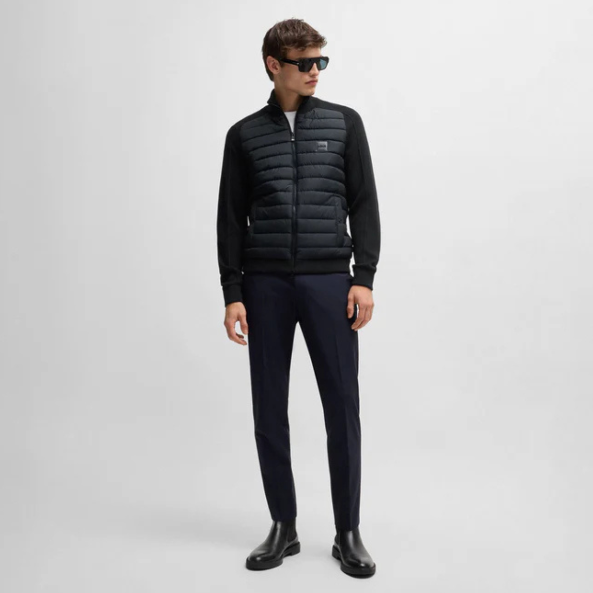 BOSS Esfero Knitted Wool Hybrid Jacket