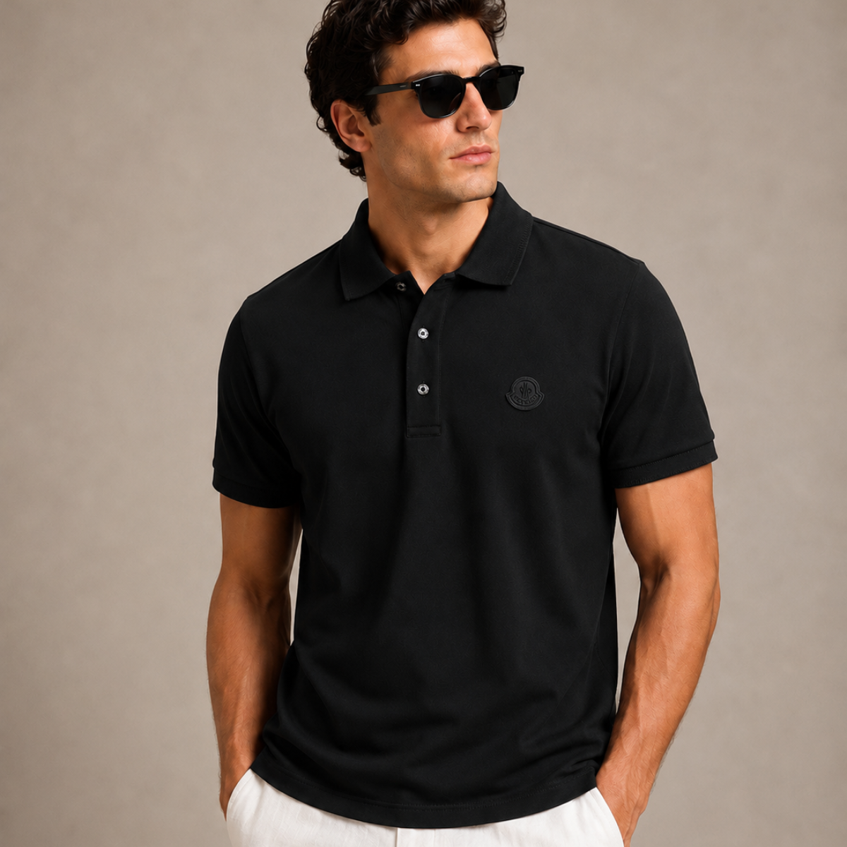 Moncler Extra-Fine Lightweight Cotton Polo