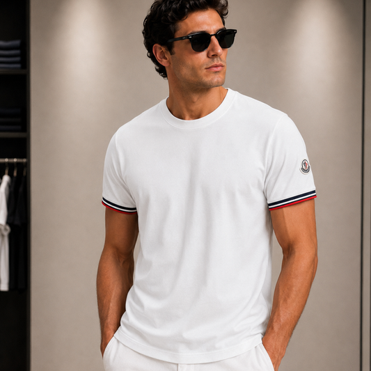 Moncler Tricolor Cotton Jersey T-Shirt