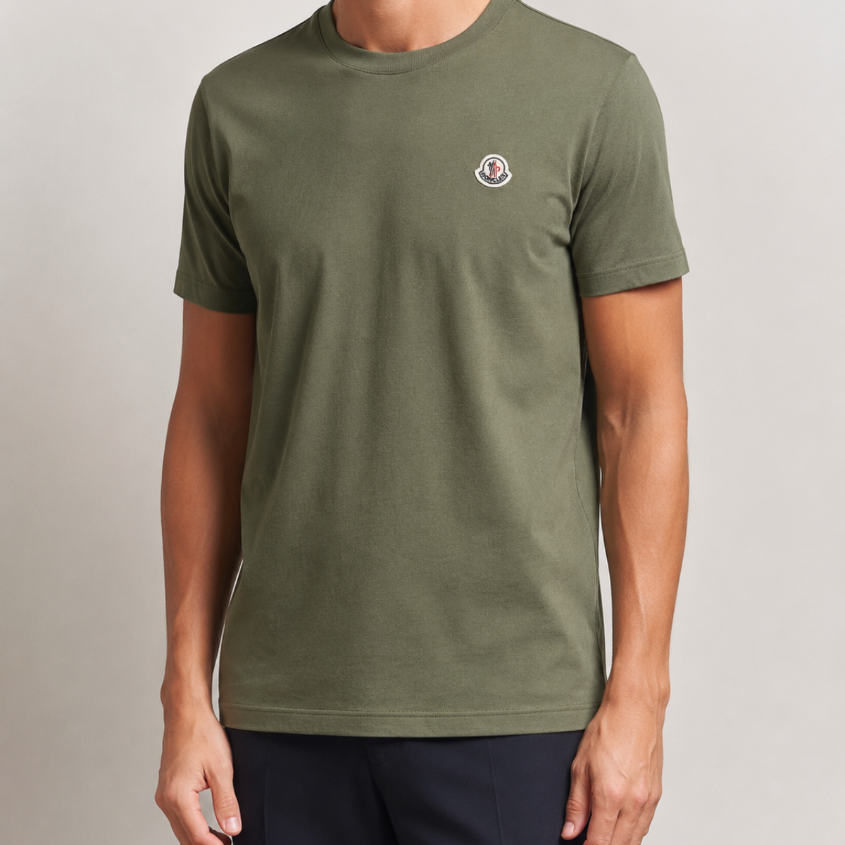 Moncler Logo Patch Cotton T-Shirt