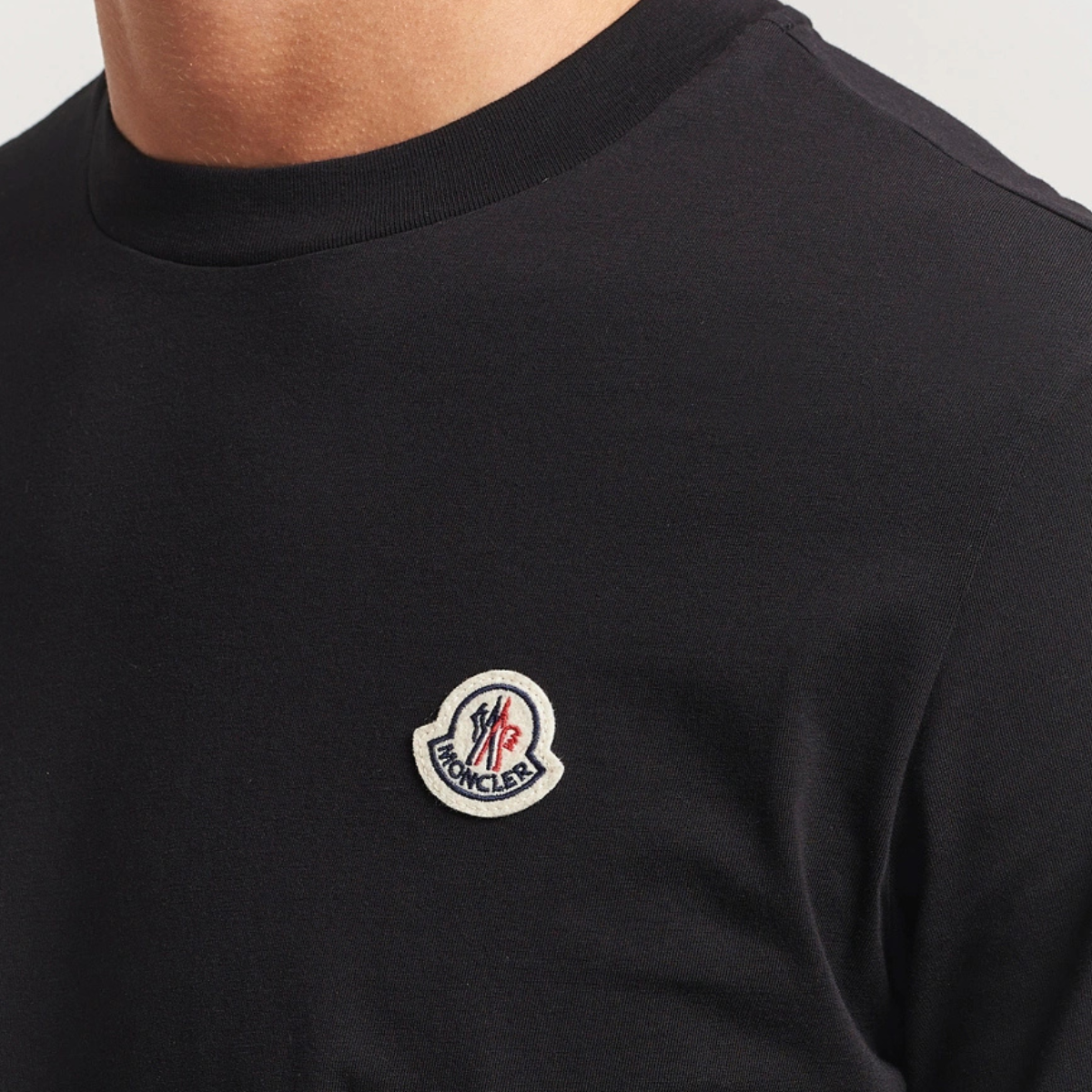 Moncler Logo Patch Cotton T-Shirt