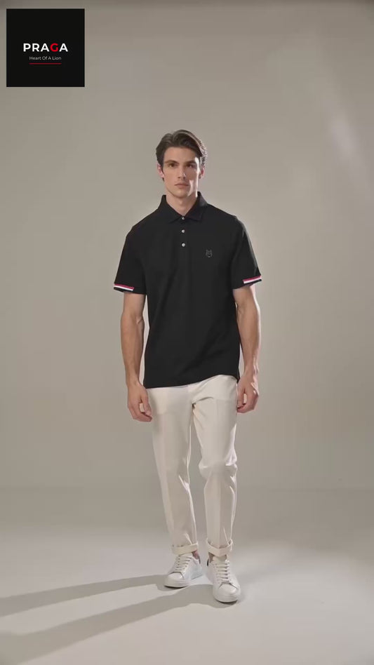 Moncler M Logo Patch Polo-Shirt