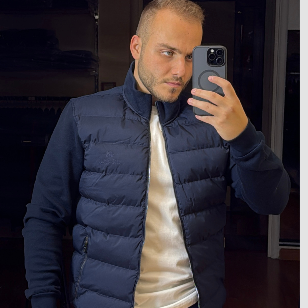 Loro Piana Wool-trimmed down jacket