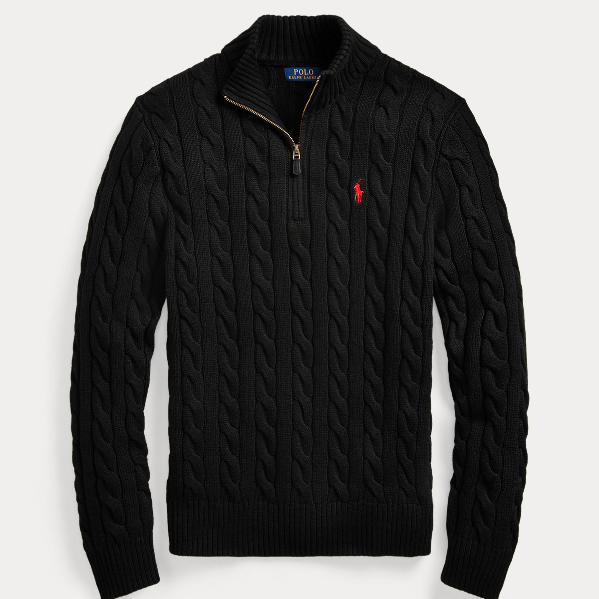 Ralph Lauren Cable-Knit Cotton Quarter-Zip Jumper